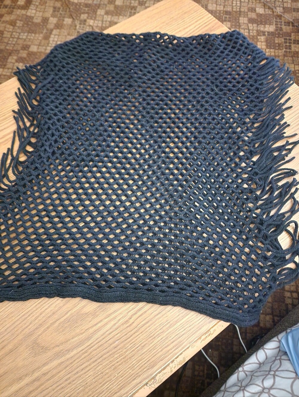 Mesh Double Fishnet Fringe Scarf, It Does Not Have Any Tags On It.